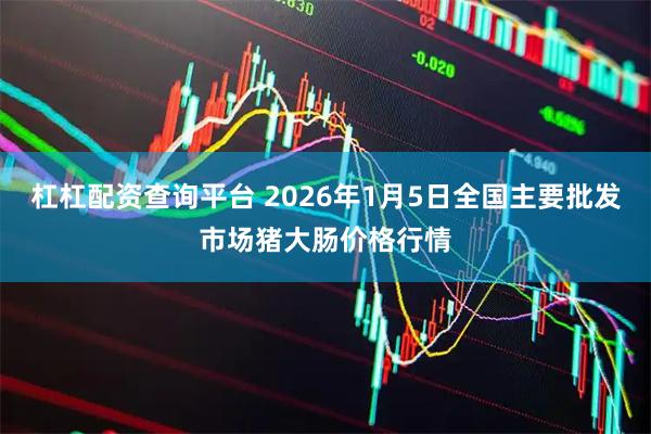 杠杠配资查询平台 2026年1月5日全国主要批发市场猪大肠价格行情